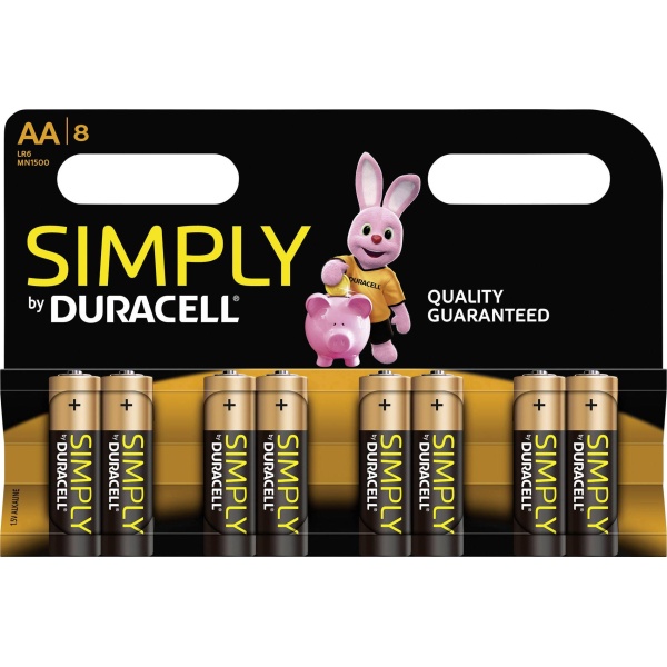 Set 8 Baterii R6 Duracell Simply